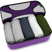 Travel Orchid Purple Mesh 5 Set Packing Cube Organizers With Laundry Bag