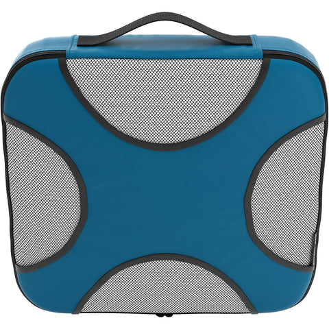 Travel Gentlemen's Blue Mesh 5 Set Packing Cube Organizers With Laundry Bag