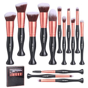 BS-MALL 14 Pcs Makeup Brushes  Stand Up Set Rose Golden Brushes