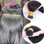 MH I-tip body wave Hair extensions Natural Black Raw hair Quality 100 Human Hair Straight, Deep Wave, Kinky Straight