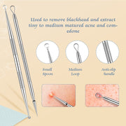 BESTOPE Upgraded 6-in-1 Blackhead Remover Pimple Extractor Tool Acne Removal Kit