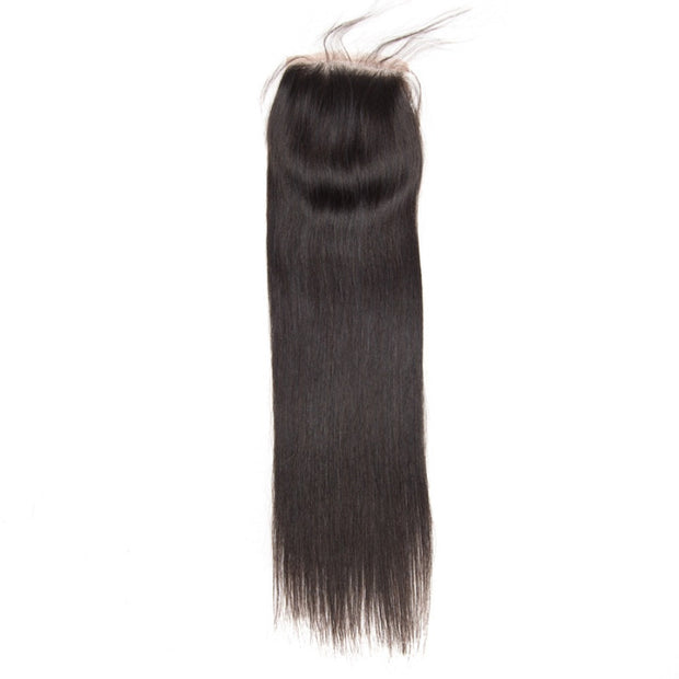 Ustar 100% Huamn Hair   4X4 Free Part  CLOSURE Straight