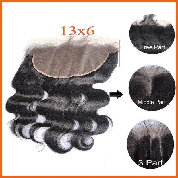 13x6HD Lace Frontal Straight/Body Wave/Deep Wave High Quality Human Hair Frontal