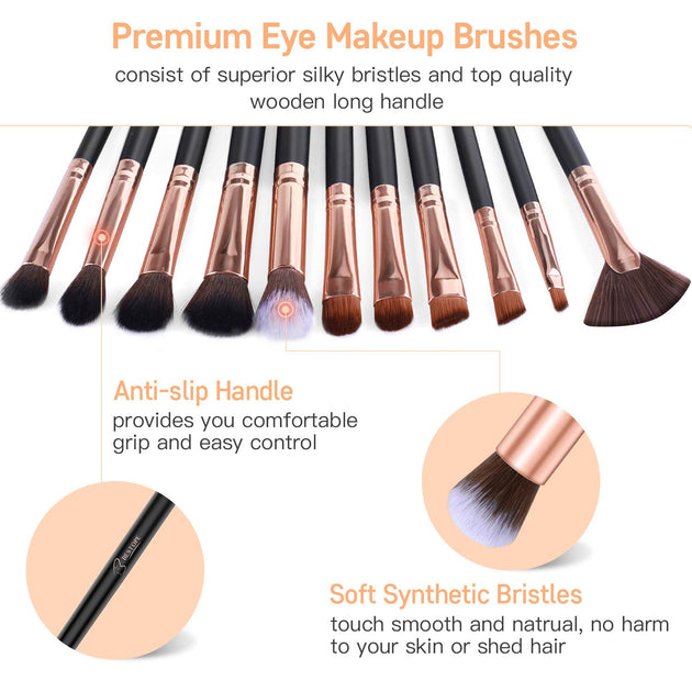 Ustar Makeup Brushes Kit 16pcs Makeup Brush Set Premium Synthetic Concealers Foundation Brush Blending Face Powder Blush Eyeshadow Brush Make Up