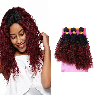 Ombre Black & Burgundy (1B/99J) Jerry Curl 100% Virgin Hair