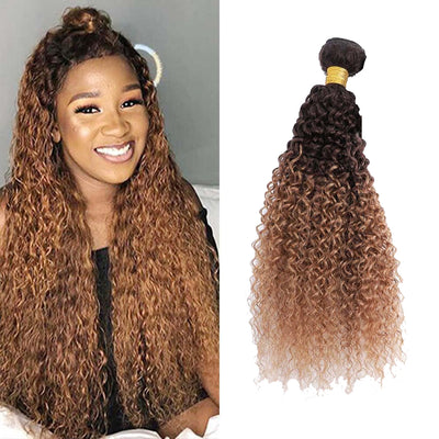 Ombre Dark to Light Brown (4/30) Jerry Curl 100% Virgin Hair