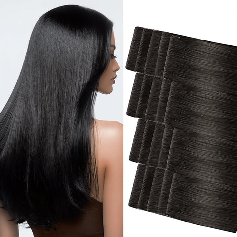Invisible Tape-in  Human Hair Extensions Natural Color Straight - 20Pcs/Pack
