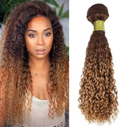 Ombre Black Brown & ash blonde (1B/4/27) Jerry Curl 100% Virgin Hair