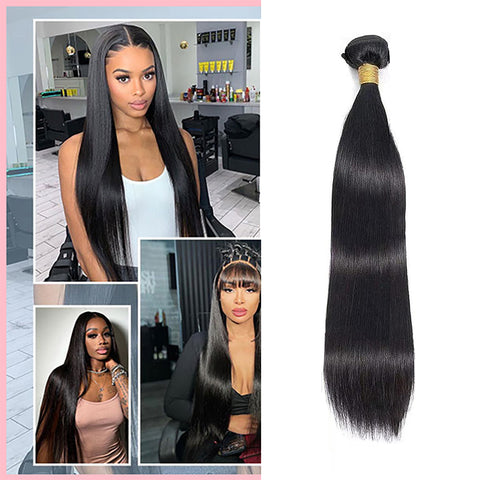 12A Premium Hair Jet Black Color #1 Straight High Quality Full In End Silky Unprocessed  Human Hair Extensions