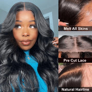 5x5 Lace wIG Wear and Go Glueless Pre-Cut Lace Closure wig Natural Color 100 Virgin Human Wig 5 styles