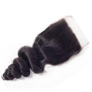 4x4 Lace Transparent Lace Closure Loose Wave Virgin Natural Human Hair