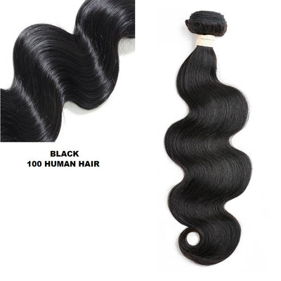 Affordable hair Body Wave 100% Human Hair Natural Black 10-30 Inch Bundle