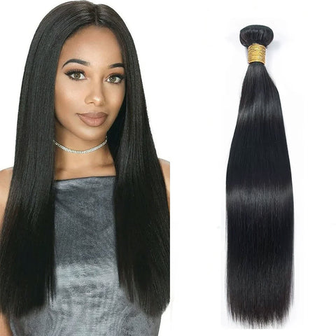 #1 Jet Black 100 Human Hair Straight Hair Bundles