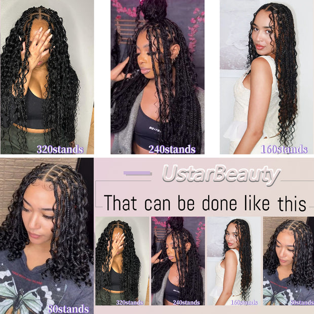 Pre-Divided Human Hair Bulk Deep Wave Braiding Hair for Boho Braids Human Hair Bulk for Braiding Curly Human Hair for Boho Locs Boho Crochet Braids Human Hair Extensions
