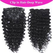 Clip In Premium Hair Extensions Deep Wave High Quality 100 Human Hair