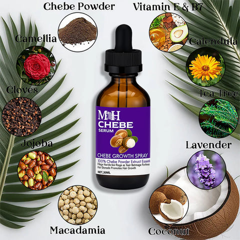 2 Pack Chebe Oil Helps Your Hair Grow Naturally - Anti Hair Loss And Thinning