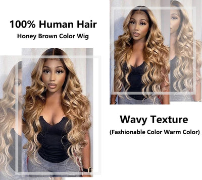 1B/27 Ombre Body Wave 4x4 Lace Closure Wigs