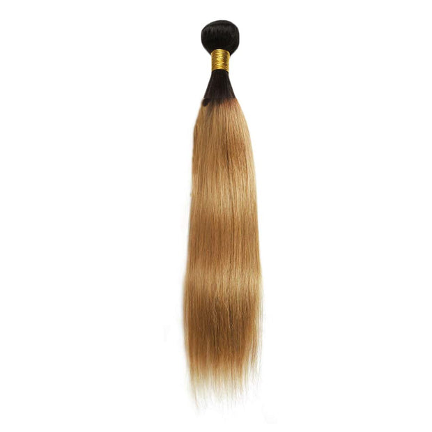Ombre Black & Ash Blonde (1B/27) Straight 100% Virgin Hair