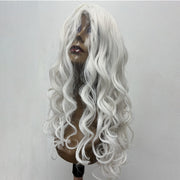 Halloween Wig  Black & White，Synthetic Cosplay Costume Halloween Wigs, Wear and Go wig