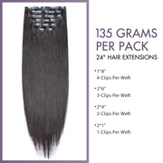high Quality Clip In Straight Hair Extensions 100% Human Hair