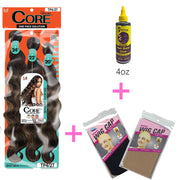 BOBBI BOSS Miss Origin CORE Synthetic Weave Multi Bundle (20, 22, 24 inch) With  Wig Cap and Super Hair Glue
