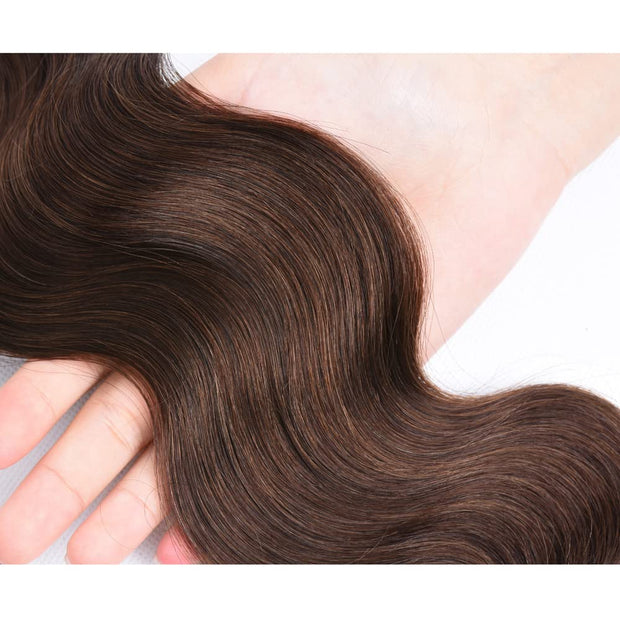 Medium Brown #4 Body Wave 100 Human Hair wave hair extension