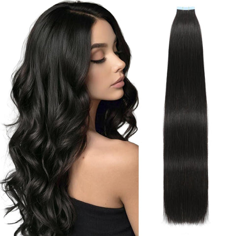 Bobbi Boss Extensions Tape-In Human Hair Blend  TBKP20 Kinky Perm 20" ,28"(20Pcs)