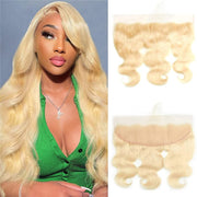 13x4 HD Lace Frontal 613 Blonde Body Wave 100% Human Hair