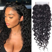 4x4 Lace Transparent Lace Closure Natural Wave Virgin Natural Human Hair