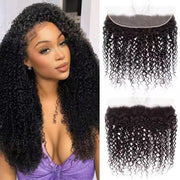 13x4 Transparent Lace Frontal Jerry Curl Bleached Knots Brazilian Hair