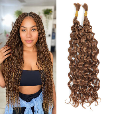 Human Braiding Hair Water Wave 2 bundle 100g Color 30#