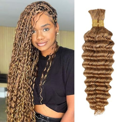 Human Braiding Hair #27 Color Bulk Mink Hair 100g/bundle 20-22 inch