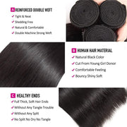 July 4th Sale 50% Off: Straight 3 bundles Affordable Human India Hair
