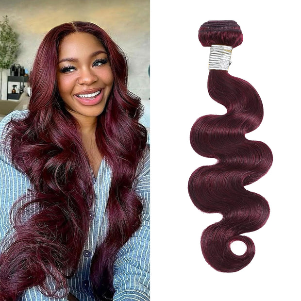 Ustar Basics Burgundy Color Human Hair Body Wave 1 3 4 Bundles