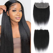 13x6HD Kinky Straight Swiss Lace Frontal Unprocessed Mink Virgin Human Hair Swiss Lace, Skin-melt Lace, Invisible Lace