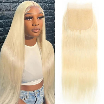 5X5  HD Lace Closure 613 Blonde Human Hair Straight
