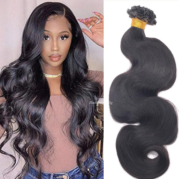 Flat K Tip Black Hair Human Hair Extension (Copy)