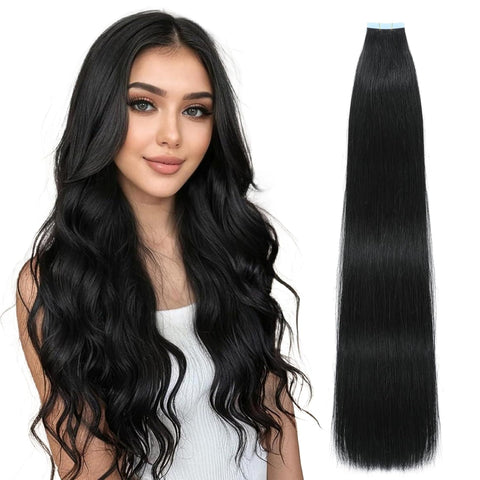 Bobbi Boss Extensions Tape-In Human Hair Blend  TBKP20 Kinky Perm 20" ,28"(20Pcs)