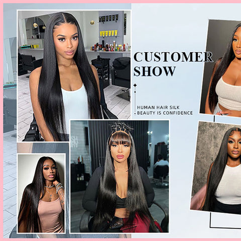 12A Premium Hair Jet Black Color #1 Straight High Quality Full In End Silky Unprocessed  Human Hair Extensions