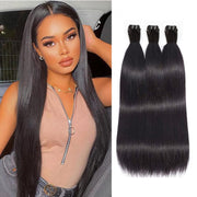 3 Bundle Virgin Human Hair Straight Unprocessed Hair Natural Black Color (3V Hair)
