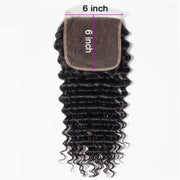 6x6HD Closure Natural Black High Quality Human Hair Straight, Body Wave, Deep Wave,Loose Wave