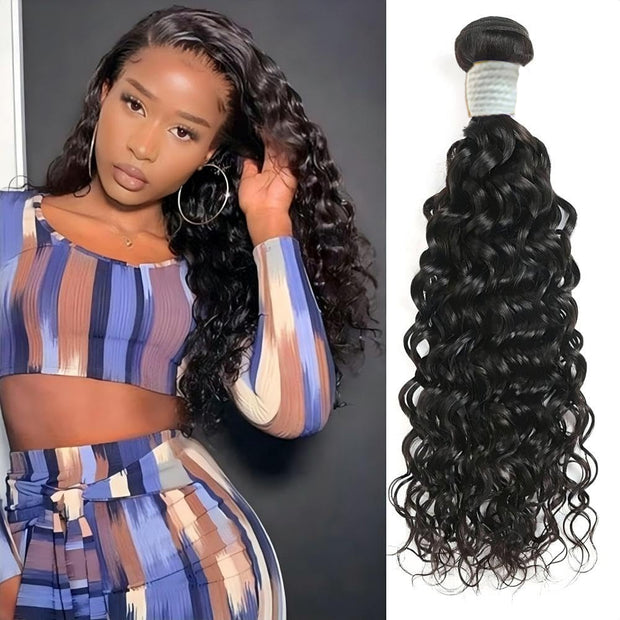 Affordable Hair Water Wave 1B color 1 bundle hair extension 100% human Hair