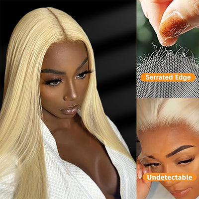 13x6 HD Lace Frontal 613 Blonde Straight 100% Human Hair
