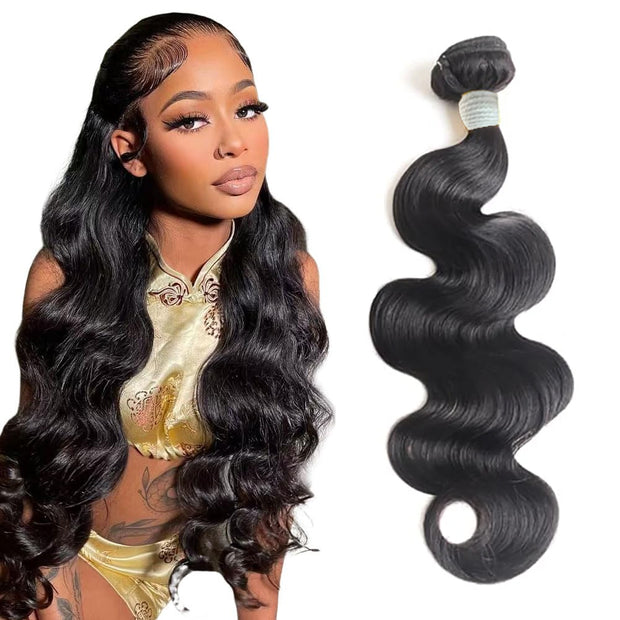 Affordable Hair Body Wave 100% Human Hair 10 to 28 Inch Natural Black Bundle