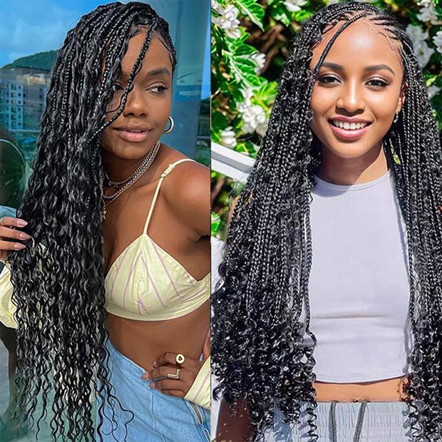 Natural color Human BOHO Braiding Hair Water Wave Bulk hair Best Quality Mink hair extensions 100g/bundle (Copy) (Copy) (Copy) (Copy)