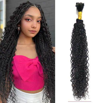 Natural color Human BOHO Braiding Hair Jerry Curl Bulk hair Best Quality Mink hair extensions 100g/bundle