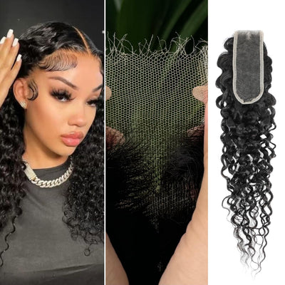 2x6HD Lace Closure Natural Wave Brazilian Virgin Human Hair
