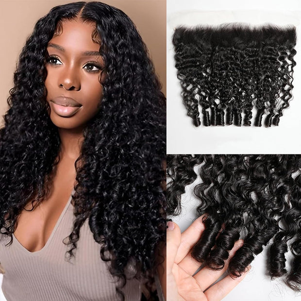 13x4HD Lace Frontal Burmese Curl High Quality Brazilian Virgin Hair Swiss Lace, Skin-melt Lace, Invisible Lace