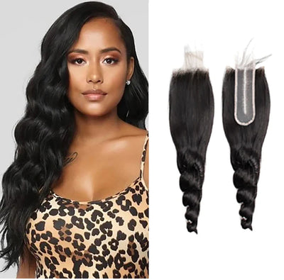 2x6HD Lace Closure Loose Wave Brazilian Virgin Human Hair