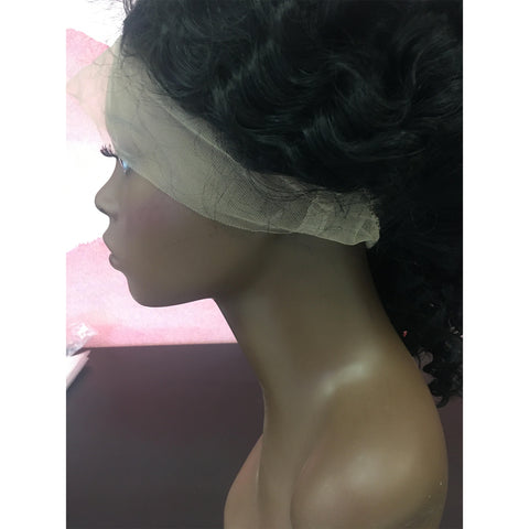 Full Lace Wig for Braids High Heat Resistant Synthetic Hair Curly 10 inch